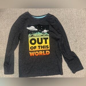 Kids' 'Out of This World' Graphic Long-Sleeve Tee - Charcoal